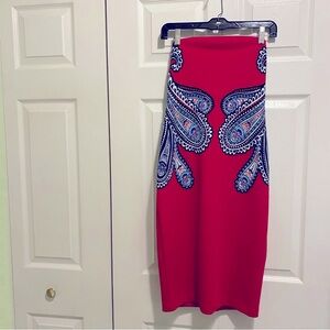 Vibrant Red Tub Dress from Express